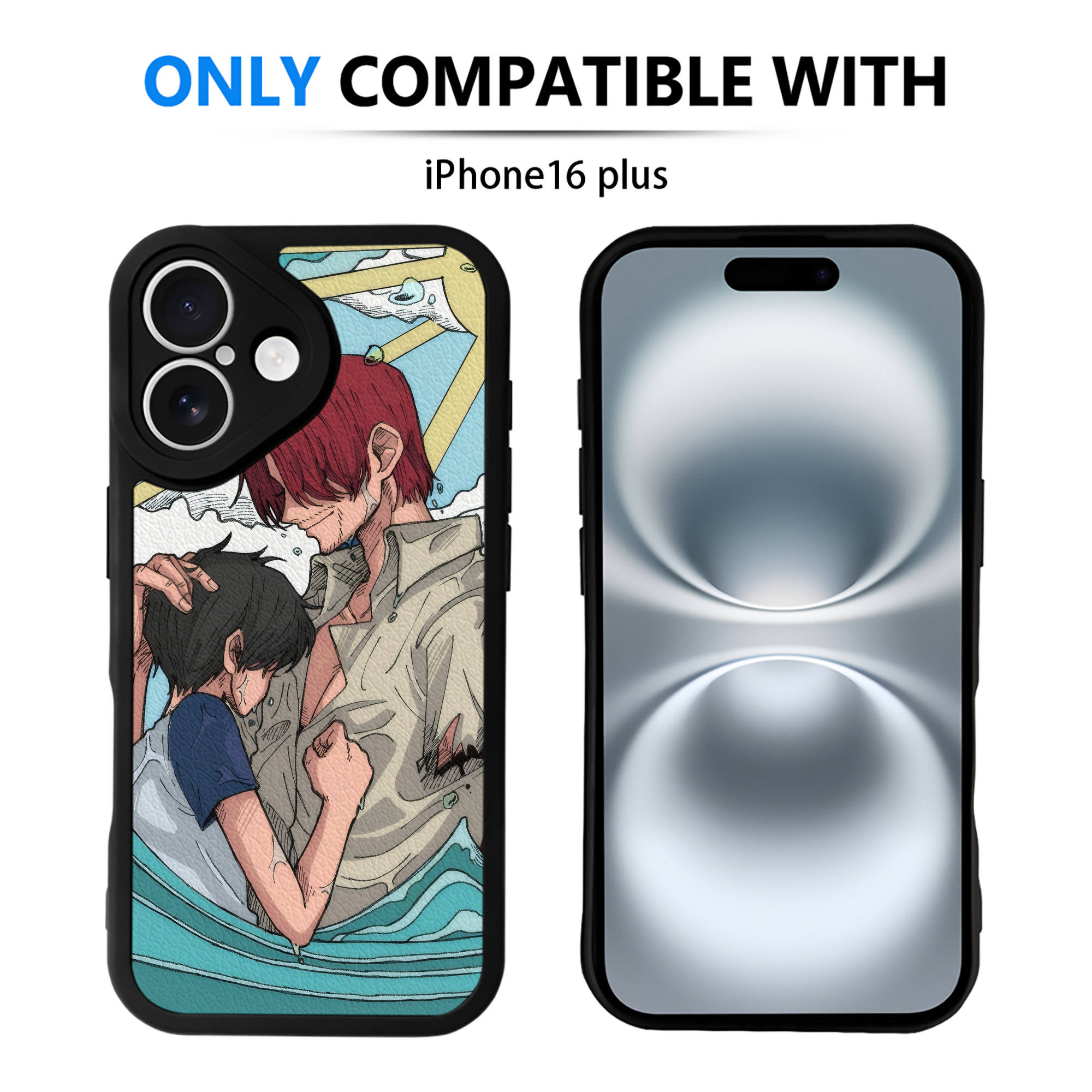 （画像用） ワンピース ONE PIECE 【iPhone 16シリーズ対応】シリコンスマホケース（レザー調） 材質：シリコン